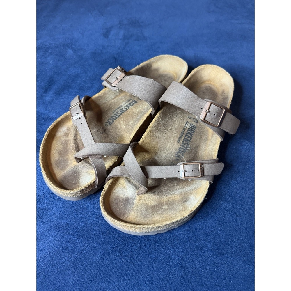 Birkenstock Mayari Birkibuc Brown Sandals Womens 10 EU 41 Slip On gx409